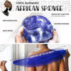 Picture of African Net Loofah Sponge - 2 Pieces Black Owned Authentic Body Sponges - Exfoliating Wash Cloths for Showering Pink & Blue - Back Scrubber Exfoliator Shower Sponge for Body Bath Accessories