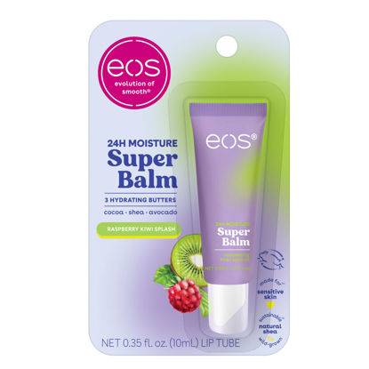 Picture of eos 24H Moisture Super Balm- Raspberry Kiwi Splash, Lip Mask, Day or Night Lip Treatment, Made for Sensitive Skin, 0.35 fl oz