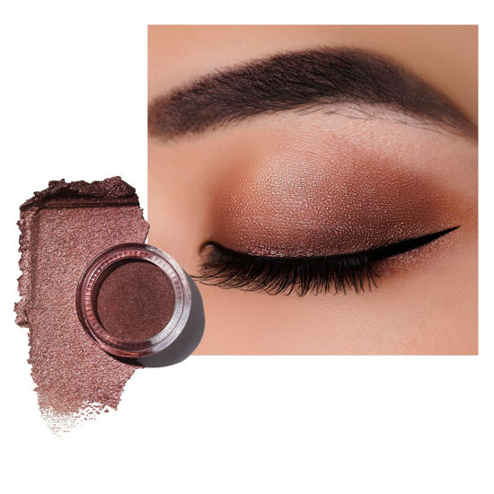 Picture of Oulac Brown Cream Eyeshadow also for Highlighter Large Capacity Highly Pigmented Eye Shadow Waterproof &Long Lasting with Moisturizing Formula 05