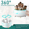 Picture of Diesisa Makeup Brush Holder Organizer,360° Rotating Makeup Brush Organizer,5 Slot Make up Brushes Cup for Cosmetics, Nail Polish, Art Supply, Bathroom Vanity Desktop Organizer - White