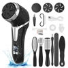 Picture of Electric Callus Remover for Feet (with Dander Vacuum), Portable Pedicure Kit Foot File Callus Remover, Rechargeable Waterproof Foot File for Foot Care Deadskin Remover with 3Head&LCD Display