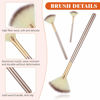 Picture of 9 Pieces Facial Fan Mask Brushes, Soft Facial Applicator Brushes Tools for Peel Glycolic Makeup for Mud Cream (Champagne)