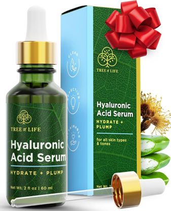 Picture of Tree of Life Beauty Hyaluronic Acid Serum, Skin Brightening Face Oil for Dark and Age Spots, Facial Serums for Dry and Sensitive Skin Care with Vitamin E for Soft Smooth Skin, 2 Fl Oz