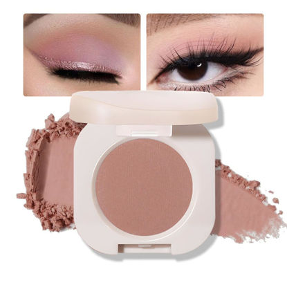 Picture of FeiCuiYun Matte eyeshadow singles, Matte nude eyeshadow, Brown eyeshadow, Neutral Matte Pressed Powder Single Vegan Eyeshadow; Talc, Paraben & Cruelty Free, Tan (03)