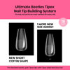 Picture of Beetles Tipex Gel Nail Kit Short Coffin Instant Apex Nail Tips, 224 Pcs Pre-Building&Pre-Etched Coffin False Nail Tips with Uv Nail Glue, LED Mini Nail Lamp-Thick Acrylic Nail Set for Flat Nails