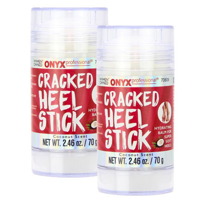 Picture of Onyx Professional Cracked Heel Repair Balm Stick (2 Pack) Dry Cracked Feet Treatment, Moisturizing Heel Balm Rolls On So No Mess Like Foot Cream or Foot Lotion, Rescues Cracked Feet for Skin So Soft