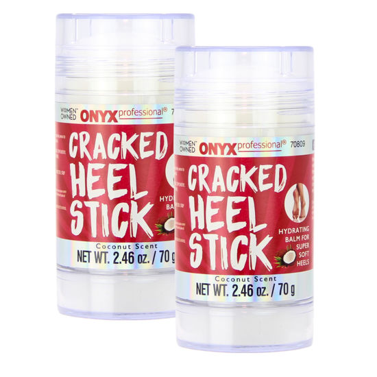 Picture of Onyx Professional Cracked Heel Repair Balm Stick (2 Pack) Dry Cracked Feet Treatment, Moisturizing Heel Balm Rolls On So No Mess Like Foot Cream or Foot Lotion, Rescues Cracked Feet for Skin So Soft