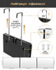Picture of JUSRON 360 Viewing Angle Self Hair Cutting Mirror, Clear Anti-Fog HD Glass (Black with LED with Accessories)