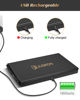 Picture of JUSRON 360 Viewing Angle Self Hair Cutting Mirror, Clear Anti-Fog HD Glass (Black with LED with Accessories)