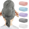 Picture of HOMEXCEL 5 Pack Microfiber Hair Towels - 40 x 20 inches Super Soft, Fast Drying Turbans for Long, Thick, Curly Hair - Anti Frizz Wrap with Elastic Strap