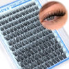 Picture of Goddvenus Wispy Lash Clusters Natural Lashes Clusters Wispy Eyelash Clusters CD Curl Cluster Eyelash Extensions DIY Individual Lashes Invisible Band Lash Extension Fluffy Eyelashes Clusters