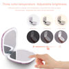 Picture of Mocado Compact LED Travel Makeup Mirror - 4 Inches 1X/10X Magnification Travel Mirror with Light Dimmable Double Sides Lighted USB Rechargeable Compact Mirror for Purse,Pocket,Travel(Purple Marble)