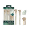 Picture of EcoTools Sea Gems Face Makeup Brush & Sponge 4 Piece Set, Eco-Friendly Makeup Brushes & Makeup Sponge, For Foundation, Blush, Contour, & Setting Powder, Recycled Plastic, Cruelty-Free Tools