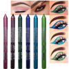 Picture of evpct 6Pcs Blue Colored Glitter Eyeliner Pencils Set delineadores de colores para ojos ojos contra el agua Dark Light Blue Green Purple Red Pink Metallic Colorful Liquid Eye Liner Set Women Waterproof
