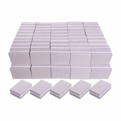 Picture of Nail Buffers (100 Pack), Mini Buffer Block Nail File for Acrylic Nails and Natural Nails, 100/180 Grit Nail Buffer Block Bulk Buffing Blocks for Nail Buff Professional Manicure File Blocks Set Gray