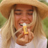 Picture of Poppy & Pout Lemon Bloom Jumbo Lip Balm | All Natural Lip Balms & Moisturizers | Hydrates with Beeswax, Vitamin E, Organic Coconut Oil | Cruelty-Free | Lip Balm in Recyclable Cardboard Tube