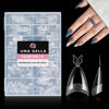 Picture of UNA GELLA Almond Shape Nail Tips Half Cover 216pcs Medium Almond Gel x Nail Tips Pre-buff Matte Soft Gel Almond Acrylic Press On Nails Easier Gel Nail Extentions Art Salon 12 Sizes