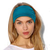 Picture of GiLi 2 Pack Wide Headbands for Women Boho African Knotted Non Slip Fashion Hair Bands Yoga Running Sports Workout Gym Head Wraps Elastic Soft Cotton Cloth Turbans Bandana for Girls (Dark Green, Teal)