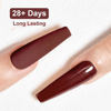 Picture of JODSONE 10ml Brown Gel Nail Polish Chocolate Brown Gel Polish Coffee Brown Color Nail Polish Gel Nail Manicure Salon DIY at Home High Gloss Soak Off U V Gel Nail French