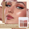 Picture of Eyeshadow Quads, Blendable Matte, Metallic and Shimmer Finishes, Velvety Pigmented Creamy Formula, Four Way Quad Eye Shadow Palette, Talc, Paraben & Cruelty Free