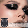 Picture of Eye shadow low saturation delicate long-lasting eye shadow palette, Monochrome Glittler Eyeshadow, pressed glitter eyeshadow, Glittle Pressed Powder Single Vegan Eyeshadow, (01 Glittle Black)