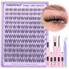Picture of Invisible Band Lash Clusters Kit Wispy Natural Cluster Eyelash Extension Kit DIY Lash Extension Kit C Curl 10-16MM Eyelash Clusters Volume Individual Lashes Kit by Goddvenus