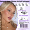 Picture of Invisible Band Lash Clusters Kit Wispy Natural Cluster Eyelash Extension Kit DIY Lash Extension Kit C Curl 10-16MM Eyelash Clusters Volume Individual Lashes Kit by Goddvenus