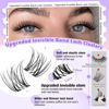 Picture of Invisible Band Lash Clusters Kit Wispy Natural Cluster Eyelash Extension Kit DIY Lash Extension Kit C Curl 10-16MM Eyelash Clusters Volume Individual Lashes Kit by Goddvenus
