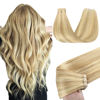 Picture of GOO GOO Tape in Hair Extensions Human Hair, 18D/22F Dirty Blonde Highlights, 16inch 50g 20pcs, Thick Ends Straight Seamless Tape in, Invisible Tape in Hair Extensions Human Hair