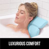 Picture of Gorilla Grip Bath Pillow for Tub, Improved Suction Cups, Luxury Bathtub Pillows, Headrest for Neck and Back Support, Relaxing Home Spa, Hot Tubs and Bathroom Essentials, Gifts for Women, 2 Panel Blue
