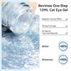Picture of Bevimee Cat Eye Gel Nail Polish 12ML, 3 In 1 Step Holographic Cateye Gel Polish With Magnet, Silver Glitter Magnetic Crystal Ice Shimmer Nail Polish Gel Soak Off UV/LED Nail Art Design