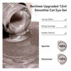 Picture of Bevimee Cat Eye Gel Nail Polish 12ML, Crystal Moonlight Cateye Gel Polish With Magnetic Stick, Magnetic Glitter Holographic Nail Polish Glass Diamond Cats Eye Velvet UV Gel for Nail Art Gray 1PC