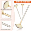 Picture of 9 Pieces Facial Brushes Fan Mask Brushes, Soft Facial Applicator Brushes Tools for Peel Glycolic Mask Makeup for Mud Cream (Blue, Purple, Champagne)