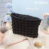 Picture of PAZIMIIK Floral Makeup Bag Large Cotton Zipper Pouch for Purse Travel Canvas Make Up Organizer for Women Cosmetic,Bubble Black