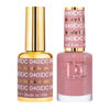 Picture of DND DC Gel Polish Set, Brown Collection, UV/LED Gel Polish and Air Dry Nail Lacquer, Matching Chip-Free Polish Duo, 040 Sandy Brown, 0.5 Fl Oz