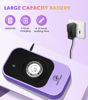 Picture of Portable Electric Nail Drill Machine: Professional Nail File Machine 40000RPM, Rechargeable Cordless Nail-E File with Bits & Base for Acrylic Nails Remove Gel Polish Manicure Salon Home, Light Purple