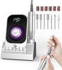 Picture of Portable Electric Nail Drill Machine: 40000RPM Professional Nail File Machine, Rechargeable Cordless Nail E-File with Bits & Base for Acrylic Nails Remove Nail Gel Polish Manicure Salon Home, Silver
