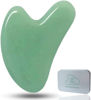 Picture of Ditind Gua Sha, Jade Stone Gua Sha Massage Tool, Guasha Tool for Face and Body Skin Massage. Gua Sha Set for Toxins Prevents Wrinkles for SPA Acupuncture, Therapy Trigger Point Treatment.