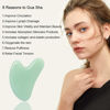 Picture of Ditind Gua Sha, Jade Stone Gua Sha Massage Tool, Guasha Tool for Face and Body Skin Massage. Gua Sha Set for Toxins Prevents Wrinkles for SPA Acupuncture, Therapy Trigger Point Treatment.