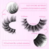 Picture of False Eyelashes Russian Strip lashes zanlufly Cat Eye Eyelashes Faux Mink Lashes D Curl Fluffy Fake Lashes Look Like Extension Eyelashes Long Strip Wispy 14 Pairs Lashes