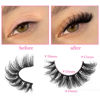 Picture of False Eyelashes Russian Strip lashes zanlufly Cat Eye Eyelashes Faux Mink Lashes D Curl Fluffy Fake Lashes Look Like Extension Eyelashes Long Strip Wispy 14 Pairs Lashes