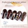 Picture of Laza Chrome Nail Powder Mirror Effect Metallic Dust Holographic Glitter Glazed Manicure Decoration Reflective Pigment for DIY Gel Polish Nail Art, Resin Craft, Gifts - Deep Brown