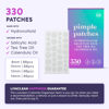 Picture of LivaClean 330 CT Pimple Patches for Face w/Salicylic Acid, Tea Tree Oil & Calendula Oil - Four Sizes - Pimple Patch, Hydrocolloid Patch, Acne Patches for Face