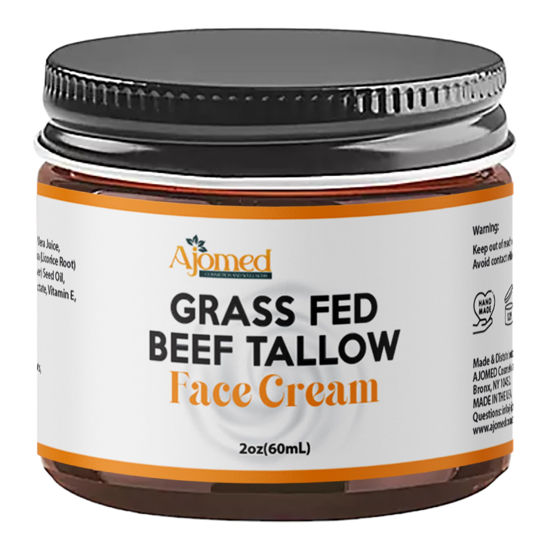 Picture of Beef Tallow Face Moisturizer NON-GREASY Grass Fed Beef Tallow for Skin Care- Handmade Tallow face Cream-Sensitive & Dry Skin, Eczema, Psoriasis, sunburn (LAVENDER VANILLA)
