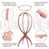 Picture of Dreamlover Wig Head Stand for Wigs, Rose Gold, 3 Packs