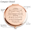 Picture of Personalized Compact Mirrors, Basket Stuffers, Inspirational Gifts for Birthday Valentines Day Galentines, Unique Present for Women Girls Her Friends Niece Granddaughter Daughter Sister Wife Graduates