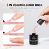 Picture of Beetles Base Color Gel Nail Polish, 6 Colors Nude Gel Polish Pink Peach Nail Polish Neutral Sheer French Tips Base Colors for Nails Rubber Base Soak Off Nail Art Design Valentine's Day Gifs for Women