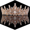 Picture of Rose Gold Crown for Women Crystal Princess Tiaras Rhinestone Queen Crowns Wedding Bridal Hair Accessories Birthday Prom Pageant Party Coming of Age Ceremony Photo Props(Rose Gold2)