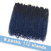 Picture of Goddess Box Braids Crochet Hair With Curly Ends 18 Inch Bohomian Box Braids Crochet Braids 8 Packs 3X Crochet Braids Synthetic Braiding Hair Extension for Black Women (18 Inch (Pack of 8), MDark Blue)