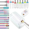 Picture of 21pcs Nail Drill Bits Sets with Nail Drill Holder Case, 3/32 Inch Diamond Cuticle Electric Nail File & Ceramic Acrylic Gel Nail Bit Kit, Carbide Cuticle Remover Bits for Manicure Pedicure, Home Salon